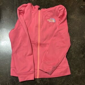 Girls The North Face Pink Multicolor Zip Up Hoodie